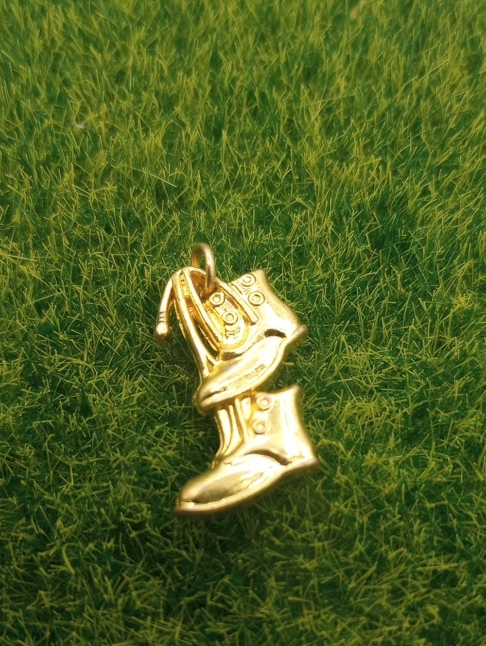 Gold Tone Cowboy Boot Charm P256